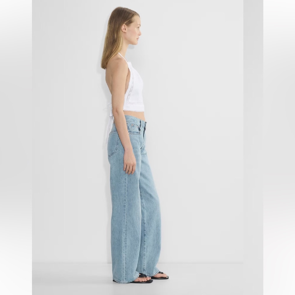 Wilfred Aritzia Winslow Poplin Halter Top White Halter Crop Top. Size S - Picture 6 of 13